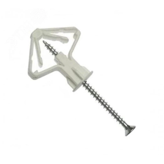 Дюбель-бабочка 10х50 с шурупом 4х60 для пустотелых конструкций 40 шт.