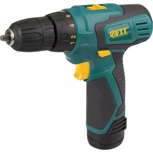 Дрель-Шуруповерт акк. 12.0 В, 0-350/1100 об/мин, 20,0 Нм, 1 (Li-Ion) 1.3 Ач, 1 ч., рез. накл., коробка
