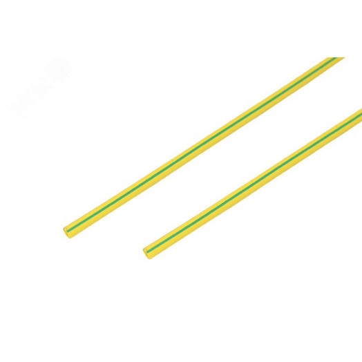 Термоусаживаемая трубка 3,0 1,5 мм, желто-зеленая, упаковка 50 шт. по 1 м