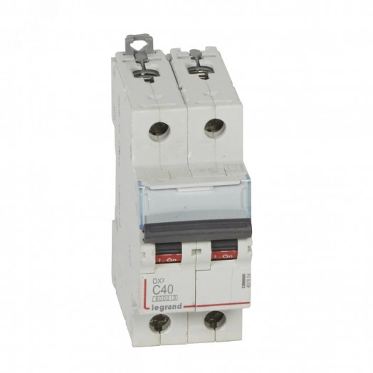 Выключатель автоматический двухполюсный 40А С DX3 6kA/10kA