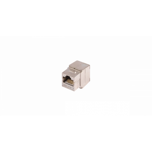 Модуль Keystone, Кат.5е, RJ45/8P8C, 180 градусов, самозажимной, экран., металлик