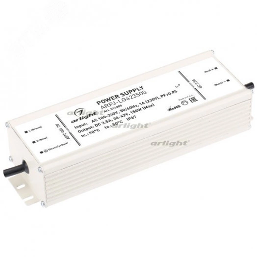 Блок питания ARPJ-LG423500 (150W, 3500mA, PFC) (ARL, IP67 Металл, 2 года)