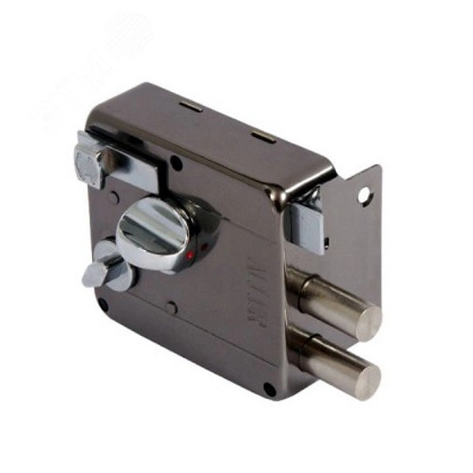 Замок накладной цилиндровый для деревянных дверей, АЛЛЮР 556 BN-R тёмный никель