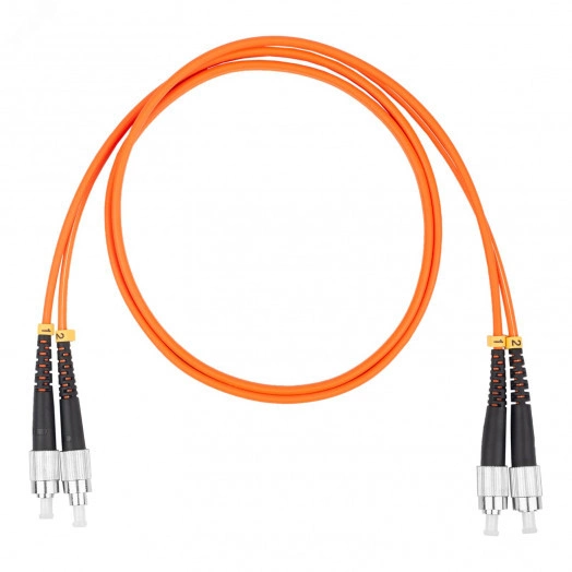 Шнур оптический коммутационный (патч-корд), FC-FC, дуплекс (duplex) OM2, нг(А)-HF, оранжевый, 5,0 м