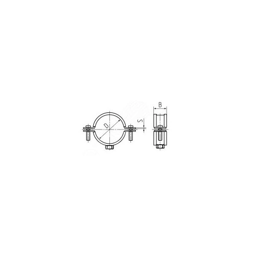 Хомут трубный ТХ 3''1/2 (99-108мм) М10 (Fortisflex)