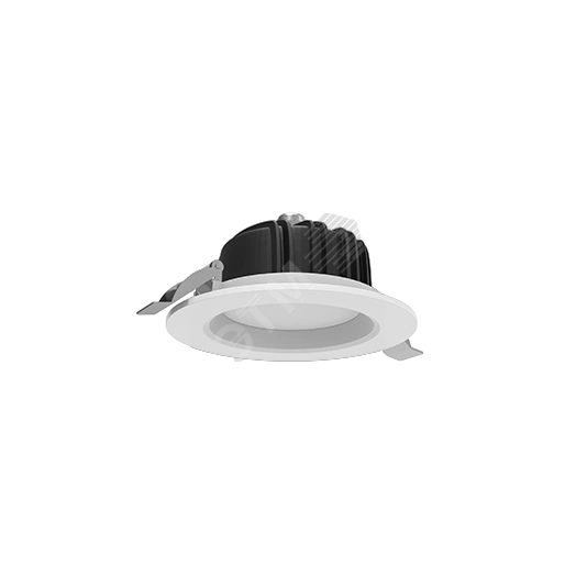 Cветильник светодиодный Downlight круглый встраиваемый 120*65мм 11W 4000K IP54/20 RAL9010 белый матовый авар.автон.пост.действия Teletest