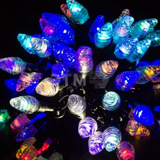 Гирлянда профессиональная светодиодная Мультишишки 10м черный      каучук 80 диодов цвет RGB