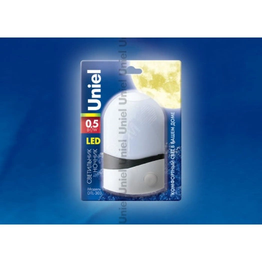 Ночник светодиодный  DTL303 0,5W 3LED белый  Селена Uniel