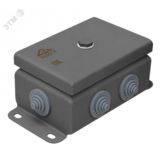 Коробка монтажная КМ IP55-0812 (без DIN рейки), корпус из нержавеющей стали, количество вводов 6