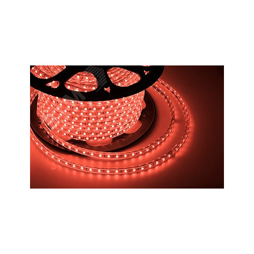 Лента уличная LED герметичная в силиконовой оболочке 220В 13х8мм IP65 SMd5050 60 диодов/метр красный (бухта 50м)