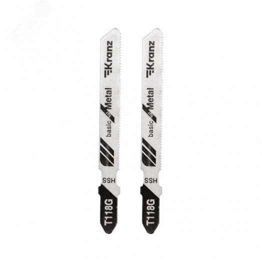 Пилка для электролобзика по металлу T118G 76 мм 25 зубьев на дюйм 0,9-1,2 мм (упак - 2 шт.)