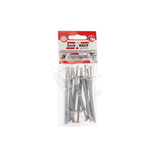 Дюбель-гвоздь 6х80 грибовидный бортик, полипропилен (10шт)