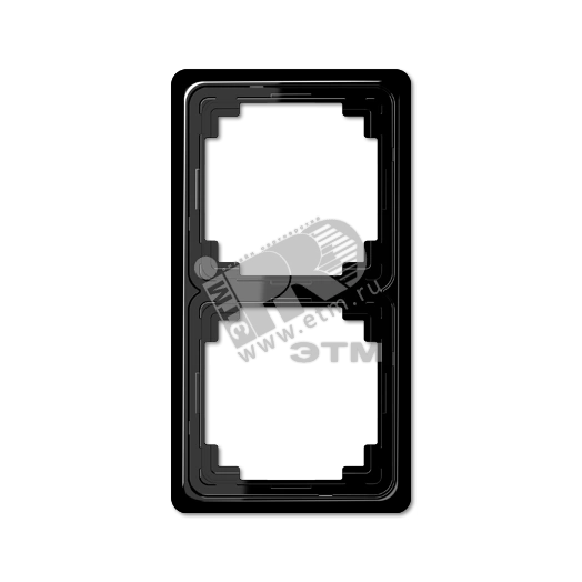 Рамка 2 поста универсальная черная