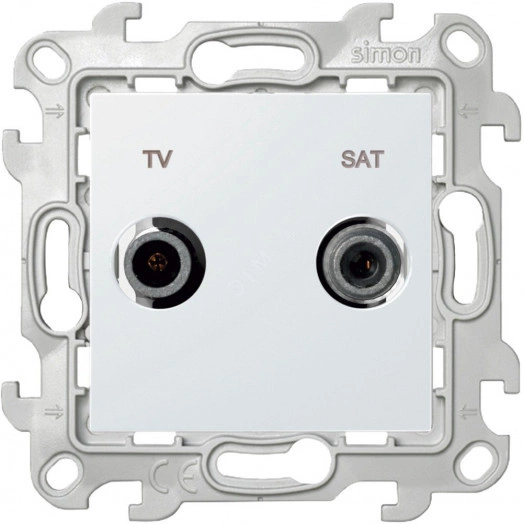 Розетка TV-SAT одиночная, белый