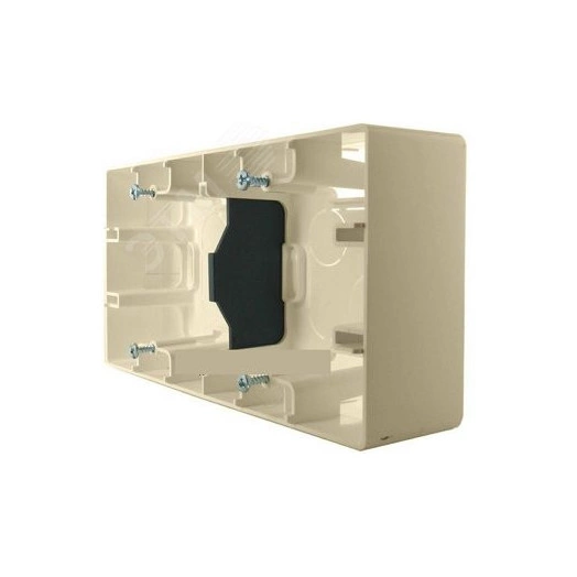 ETIKA Коробка наружная 2 поста слоновая кость