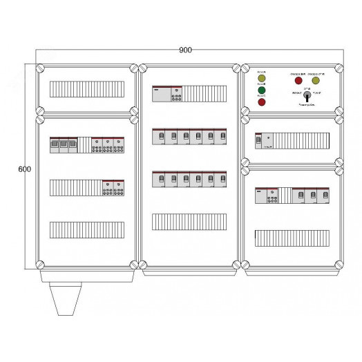 Щит управления электрообогревом DEVIBOX HR 15x2800 D330 (в комплекте с терморегулятором и датчиком температуры)