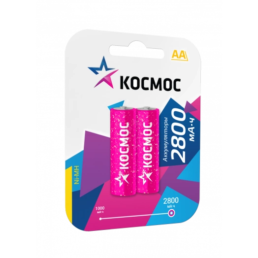 Аккумулятор R6 (AA) Ni-Mh 2800MAh Космос