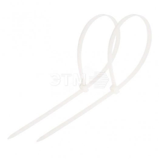 Хомут-стяжка кабельная нейлоновая PROconnect 350x4,8 мм, белая, упаковка 100 шт