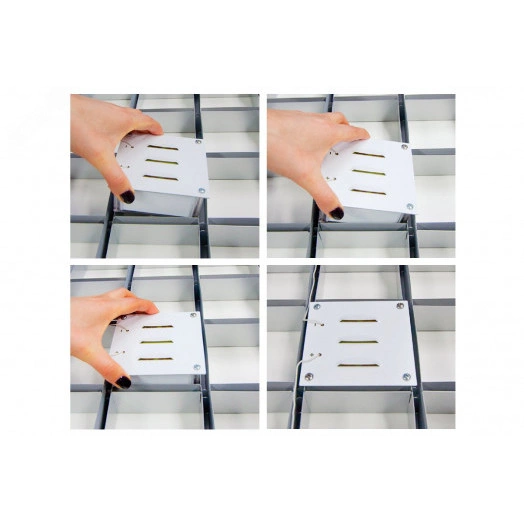 Светильник LED комплект из 3 шт ГРИЛЬЯТО ДОМИНО (СВО) 3х7Вт 3х617Лм 4,0К текстурированный рассеиватель IP20 встраиваемый