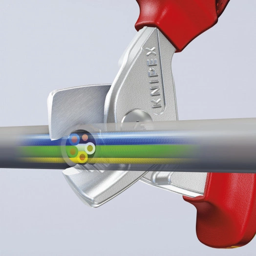 Кабелерез STepCuT VDE 1000V ступенчатый рез рез: кабель d 15 мм (50 мм AWG 1/0) L-160 мм диэлектрический хромированный двукомпонентные рукоятки KN-9516160