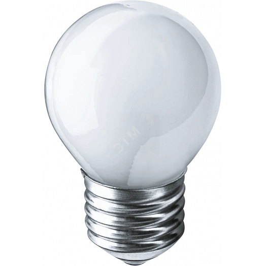 Лампа накаливания декоративная ДШ 40вт Р45 230в Е27 матовая (шар)