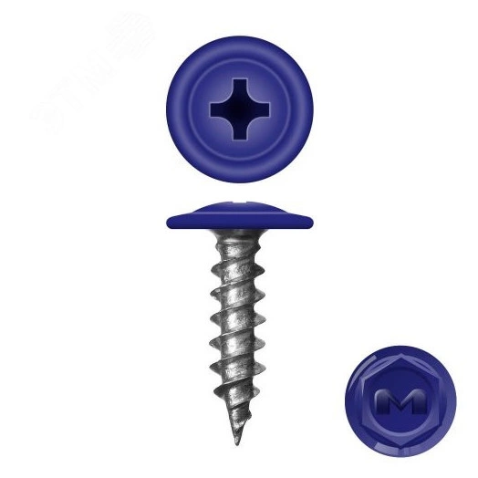 Саморез металл/металл 4.2х19 пресс-шайба острый RAL5002