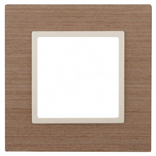 Рамка на 1 пост, дерево, Эра Elegance, ясень+сл.кость, 14-5301-07