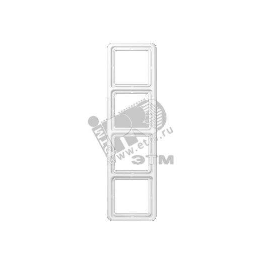 Рамка 4 поста универсальная ударопрочная белая