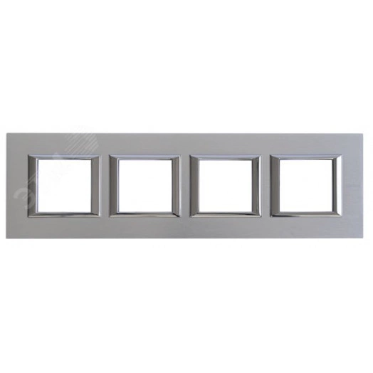 Axolute Рамка 2х4 поста 71мм горизонтальная хром