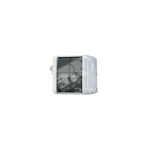 Кнопка сдвоенная 10AX 250V с универсальными контактами и полем для надписи IP44