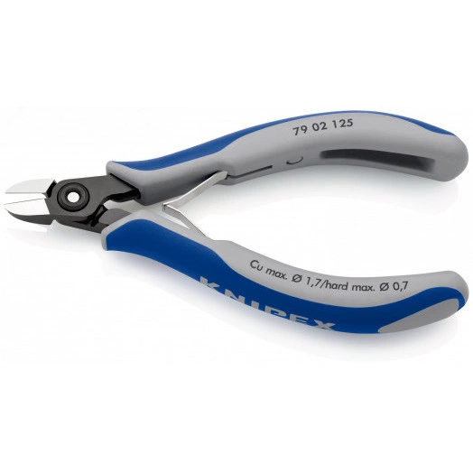 Прецизионные кусачки боковые для электроники вороненые 125 mm KN-7902125SB