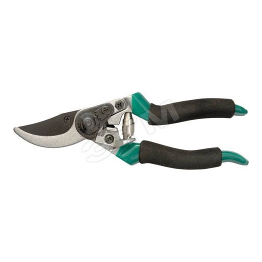 Секатор, режущие кромки внахлест, тефлон.покрытие лезвий, пластик.ручки с мягкими накладками 215 мм