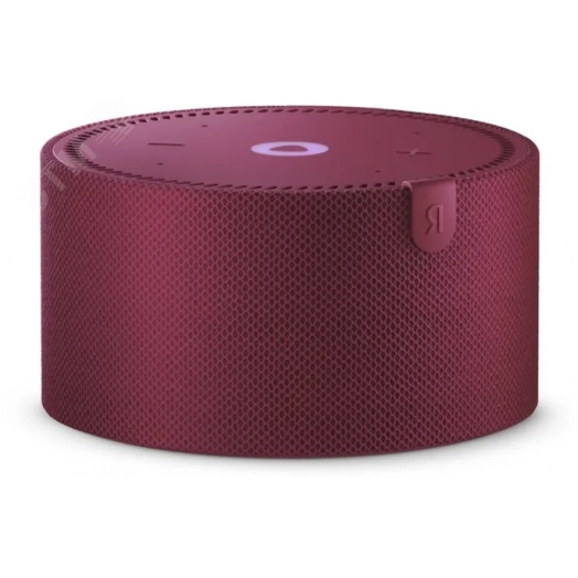 Станция Яндекс Мини Плюс Красная без часов (Умная колонка с голосовым помощником). Подписка 1 мес. Яндекс. Плюс Мульти в подарок.