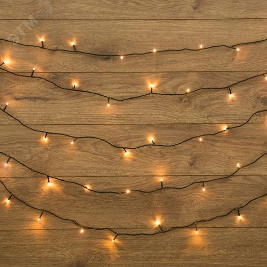 Гирлянда светодиодная универсальная 200 LED Теплый белый 20 метров, с контроллером