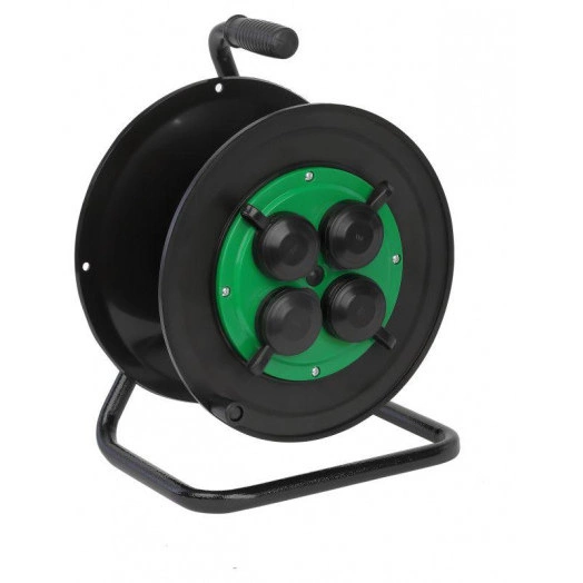 Катушка RP-4e-IP44 для подключения провода 4 розетки с заземл. защ. крышки пластик. Эра Б0055423