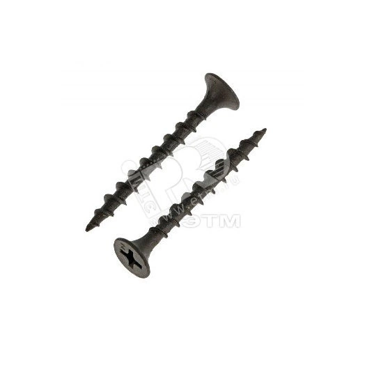 Саморез гипсокартон/дерево 4,8х127 черный (2шт) - пакет