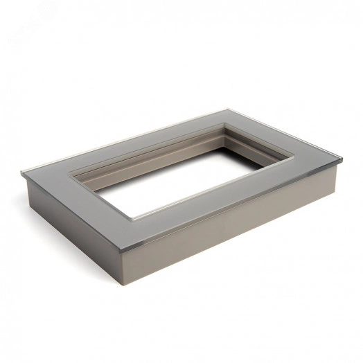 Рамка  2-местная (без перемычки), серия Катрин, серебро