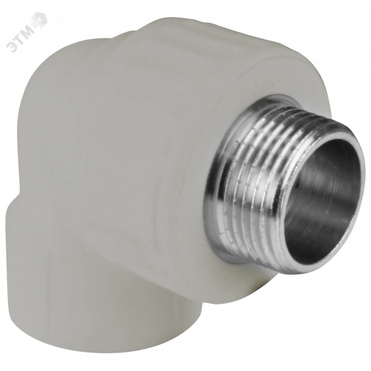 Угольник переходной с наружной резьбой 25х1/2 (90/15)  СЕРЫЙ
