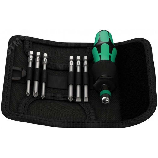 Набор бит с рукояткой-битодержателем и патроном Rapidaptor 7 предметов. Набор Kraftform Kompakt 40