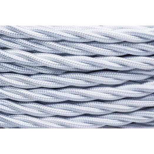Ретро провод 2х0,75 Белый (глянец) 50м