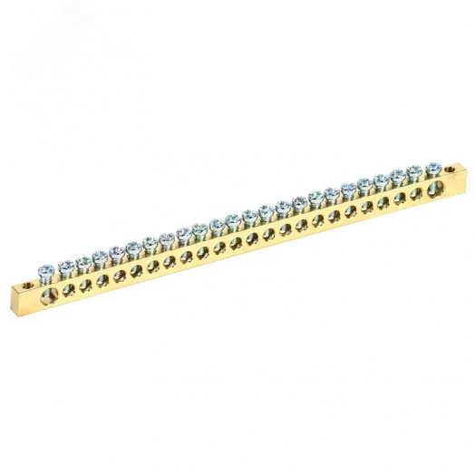 Шина PEN ''земля-ноль'' 6х9 мм 24х2 (24 группыхкрепеж по краям)