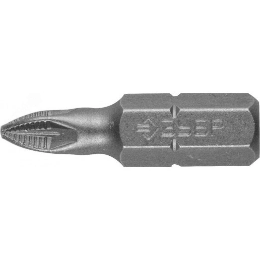 Биты ''Мастер'' кованые, хромомолибденовая сталь, тип хвостовика C 1/4'', PZ1, 25мм, 2шт