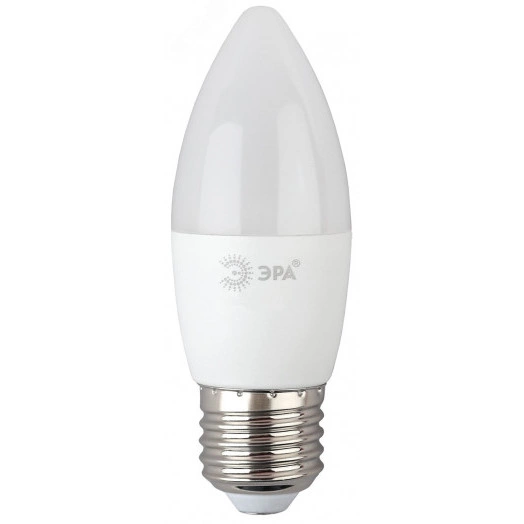 Лампа светодиодная LED B35-8W-865-E27 R  (диод, свеча, 8Вт, хол, E27) (10/100/3500) ЭРА