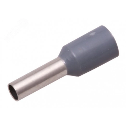 Наконечник штыревой втулочный изолир F-18 мм 4 кв мм (НШВи 4.0-18) серый
