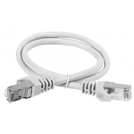 Патч-корд ITK категория 6A S/FTP 10 метр LSZH серый