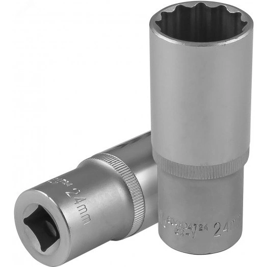 Головка торцевая глубокая 12-гранная 1/2''DR, 24 мм