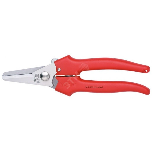 Ножницы комбинированные рез картона пластмассы фольги алюминиевой латунной и медной L-190 мм хирургическая нержавеющая сталь KN-9505190