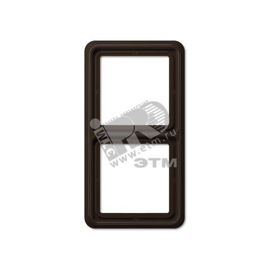 Рамка 2 поста универсальная ударопрочная коричневая