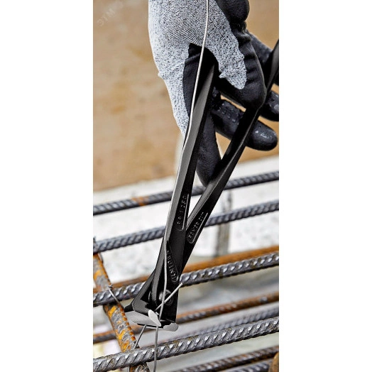 Клещи вязальные для арматурной сетки особой мощности резка - проволока средней твердости 38мм твердая проволока 2мм режущая кромка 61 HRC / 25мм L=300мм черные