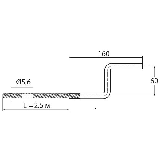 Трос сантехнический D5.6 мм 2,5 м